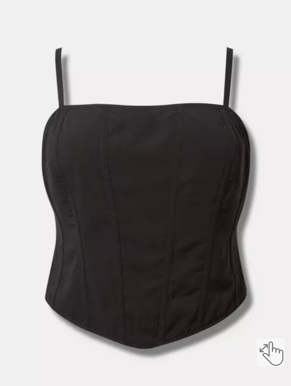 Torrid Black Corset Crop Top 2X